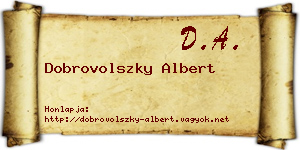 Dobrovolszky Albert névjegykártya